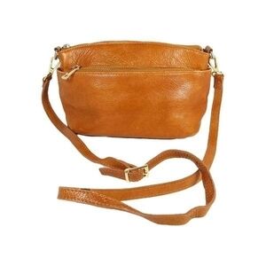 Divina Firenze Lilla Leather Tan CrossBody Shoulder Bag Handbag Made In Italy